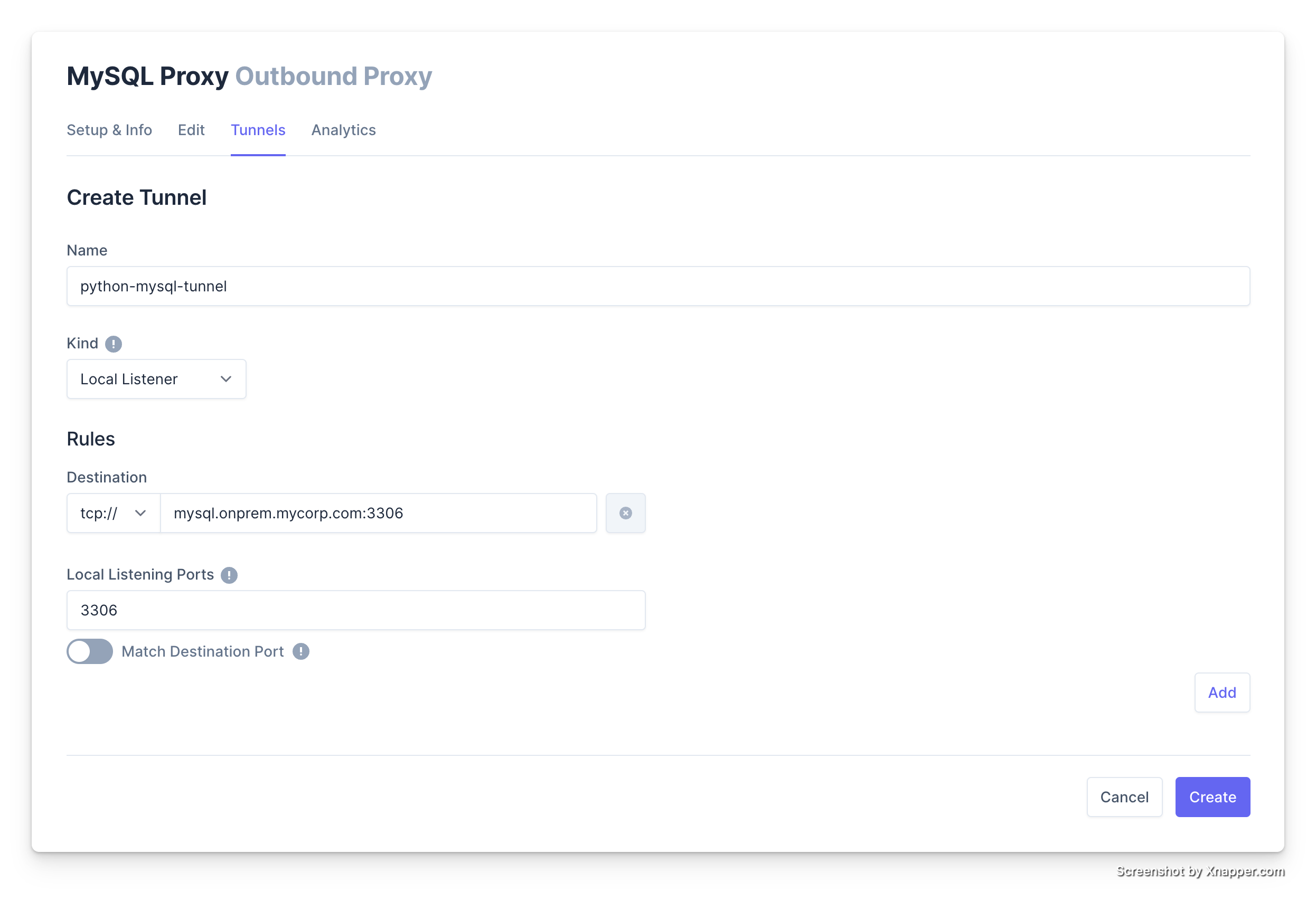 Create Outbound Proxy