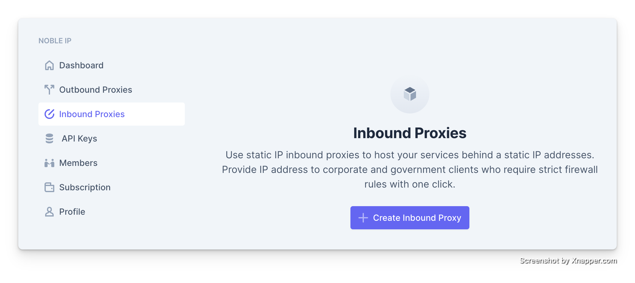 Create Inbound Proxy